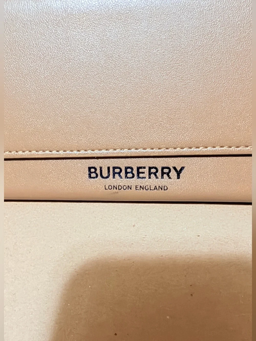 Burberry tan leather